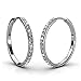 Belle & Lily Hoop Loop Earrings 18K White Gold with Swarovski Element Crystal Sparking for Women Girl Mother Wife (E-HoopC)