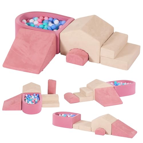 HAHASOLE Foam Climbing Toys with Ball Pit