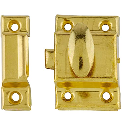 Stamped Brass Door Latch w/Catch Antique Reproduction Oval