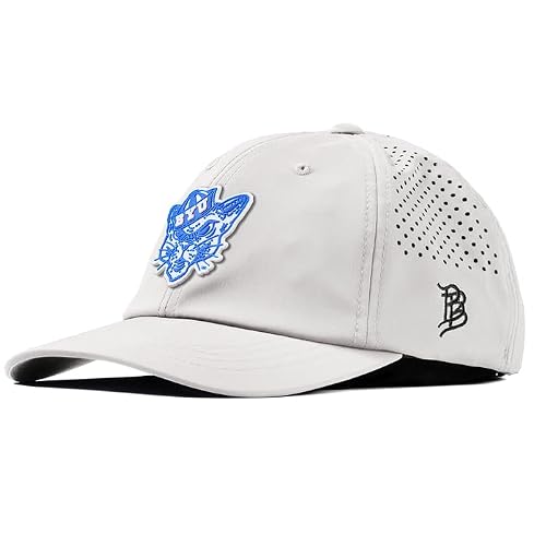 Branded Bills Officially Licensed x Brigham Young Cougars White Performance Dad Hat Cosmo The Cougar PVC