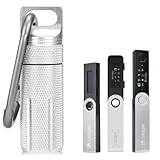 BIU-BOOM Aluminum Alloy Case for YubiKey USB 5 5C NFC Nano,Compatible with Ledger Nano X/S Plus,Waterproof&Shockproof-Secure Portable Storage for Cryptocurrency Cold Wallet(Silver)