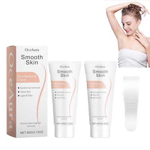 Crema depilatoria minuto con cera elástica, crema depilatoria íntima, set hidratante para una depilación limpia, crema depilatoria apta para todo tipo de pieles. (2pcs)