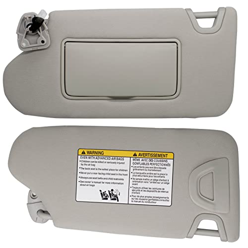 NHILES Left Driver Side Sun Visor Compatible with Nissan Altima 2013 2014 2015 2016 2017 2018 with Light, Without Sunroof 96401-3TA2A Color Gray by NHILES - Image 6