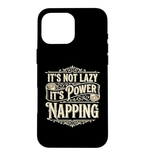 It's Not Lazy It's Power Napping �X���[�s�[�w�b�h�X�k�[�U�[ �X�}�z�P�[�X iPhone 16 Pro Max �p