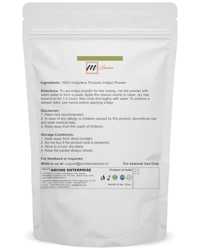 Polvo natural de índigo 0.50 LBS para teñir cabello miniatura 2