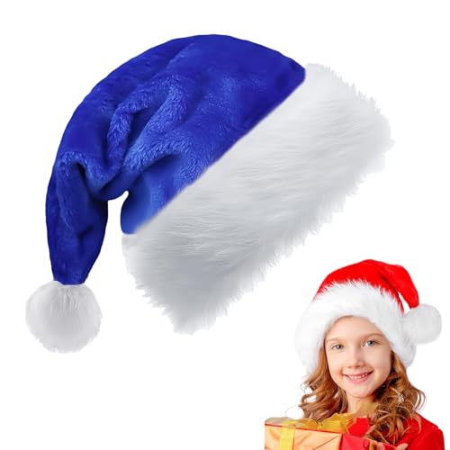 COSORO Blau Pailletten Weihnachtsmütze für Erwachsene Kinder,32 *...