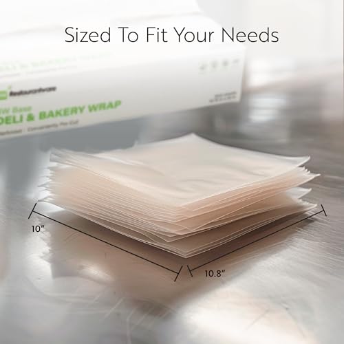 Restaurantware-RW Base 10.75 x 10 Inch Plastic Deli Sheets, 1000 Interfolded Butcher Plastic Wraps - Pre-Cut, Disposable, Clear Sandwich Wrap Sheets, Microwavable, Freezable by Restaurantware - Image 2