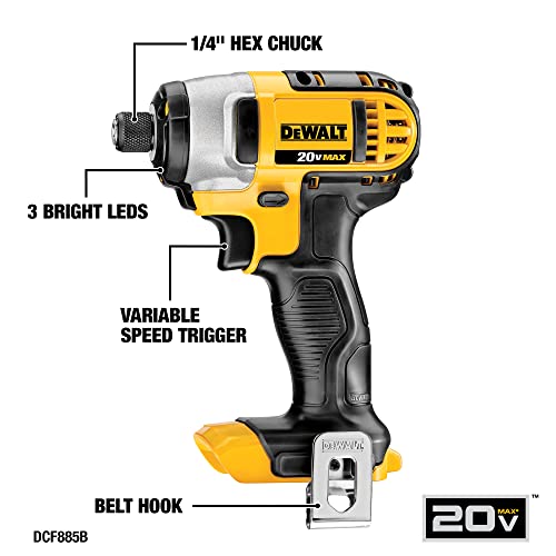 Dewalt 20V Max Power Tool Combo Kit, 4-Tool Cordless Power Tool Set With Battery And Charger (Dck551D1M1) #TOP4