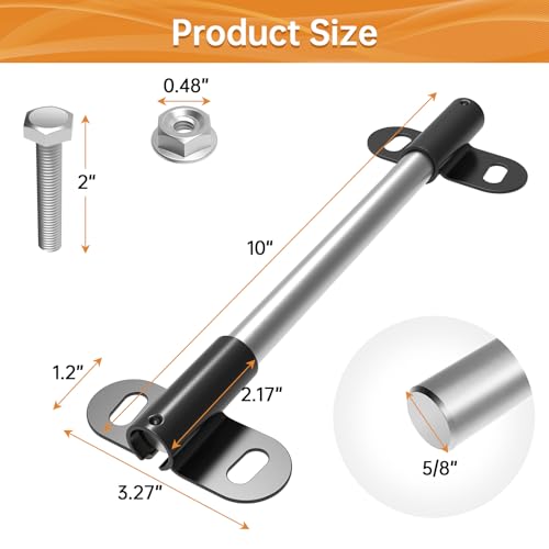 FOROIRON Heavy Duty Wheelbarrow Axle Bracket Set Compatible with 5/8” Wheelbarrow Axles Wheelbarrow Axle Shaft and Bracket Wheelbarrows Spare Part Include Bolt and Nut