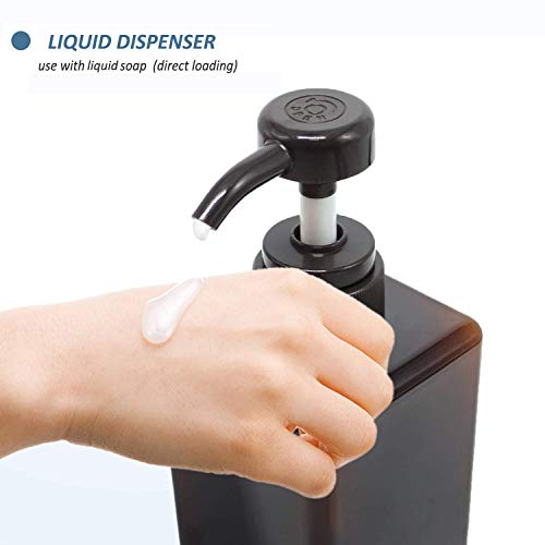 image for JiatuA Pump Bottle, 15oz/450ml Refillable Plastic Empty Lotion Soap Di