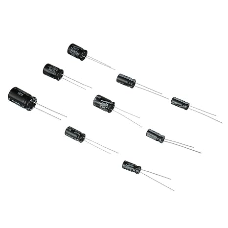 BOJACK 24Value 630pcs Aluminum Electrolytic Capacitor Assortment Box Kit Range 0.1uF-1000uF