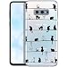 Produktbild QULT kompatibel mit Samsung Galaxy S10E Plus Hülle Silikon Durchsichtig mit Motiv Katze Süß Dünn Bumper TPU Case Transparent Muster Cats Spring