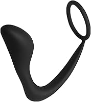 Vista 1 de FST Silicone Cock Ring with Anal Plug Prostate Massage Stimulator and Penis Ring Erection Enhancing Combo