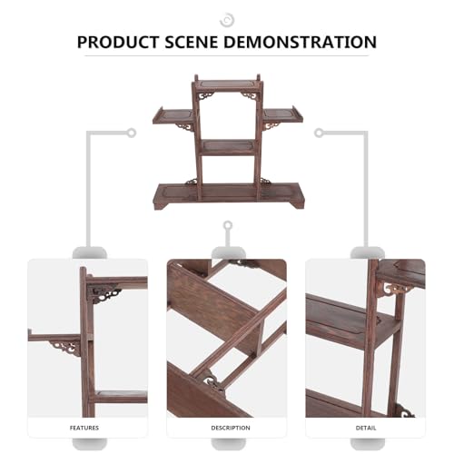 Présentoir bois marron : la solution de rangement solide contre le désordre du bureau - 5