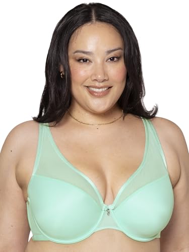 Curvy Couture Women's Sheer Mesh Push-Up Bra