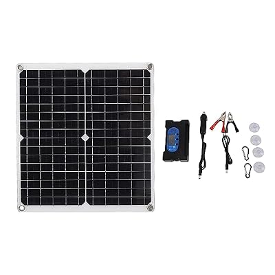 25W Monocrystalline Solar Panel Kit with 100A Controller, 12V/24V Regulation, for RV Home Camping Off Grid Use