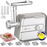 Flora Electric Meat Mincer and Heavy Duty Meat Grinder, 3000W Max Power Food Processor with Sausage Stuffer and Kibbeh Maker, Multifunctional Kitchen Mincing Machine, AU Plug, FL-MGM-GT550