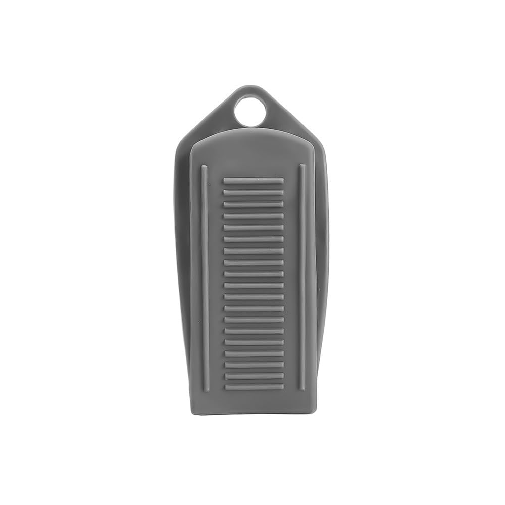 Safety Silicone Door Stop Stopper Block Wedge Doorstops Door Stopper Home Office Door Anti-Collision Stop(2Grey)