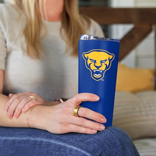 Image of Logo Brands NCAA 20 oz Powder Coat Stainless Tumbler -Double-Wall Insulated Everday Tumbler for Hot or Cold Drinks, High Lip Lid, Team Color