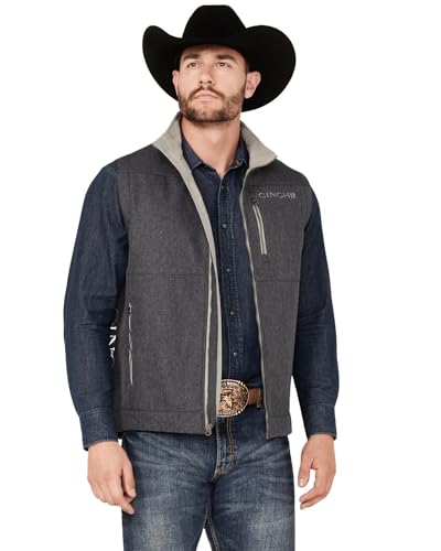 Cinch Men's Textured Bonded Concealed Carry Zip Vest - MWV1515017