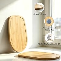Bamboo Mixer Slider Mat for Kitchenaid Stand Mixer, Artisan 4.5 & 5 Quart Kitchen Aid Accessories and Attachments, Effortless Sliding Kitchen Aid Alider for Countertop Protect — image 6