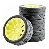 Ideales para carreras o carreras de velocidad: Ya sea para drifting, carreras o carreras en el patio, estas ruedas de goma para vehículos todoterreno RC mejoran el manejo. Ayudan a mantener el vehículo en el suelo durante saltos, derrapes o carreras a alta velocidad.