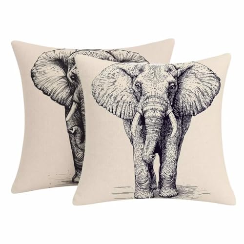 Housse coussin extérieur imperméable 60x60 lin beige lot de 2 - 2