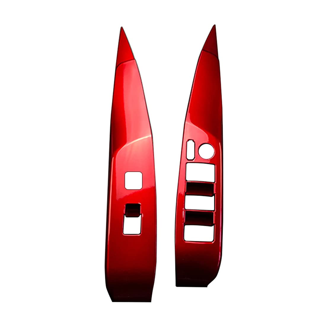 ruihe 4pc RED Car Interior Automobile Door Window Control Panel Cover Switch Trim Fit for Toyota Camry 2018 2019 2020 2021 2022 2023 2024 2025 North American Version