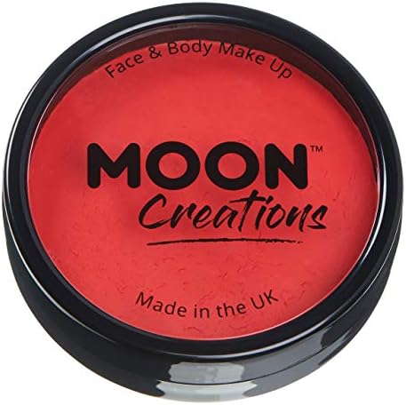 Moon Creations Pro Face & Body Makeup | Black | 36g | Professional Colour Paint Cake Pots for Face Painting | Face Paint For Kids, Adults, Fancy Dress, Festivals, Halloween