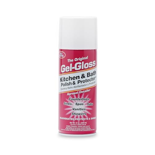 Original Gel Gloss Kitchen and Bath Polish and Protector, 12oz. Aerosol Can, Pink
