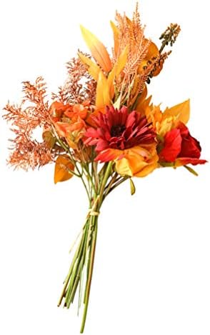 Amosfun Simulation Flowers Artificial Plants Autumn Decorations for Decoration Bouquet of Flowers for Fall Autumn Thanksgiving Day Home Store Office Wedding Decoration