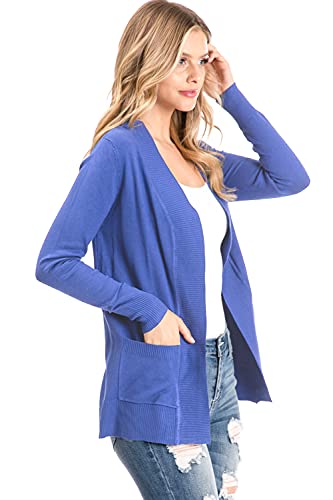 Image of Urban Look Womens Basic Long Sleeve Open Front Comfy Sweater Cardigan
