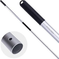 POOLAZA Pool Pole Dual-Handle ، Anodized Aluminium Pool Skimmer Pole ، Detachable & Telescopic Pool Pole حتى 10.5 Ft ، Portble Pool Poles for Cleaning مناسب لـ Pool Skimmer ، رأس فراغ ، فرشاة إلخ.   