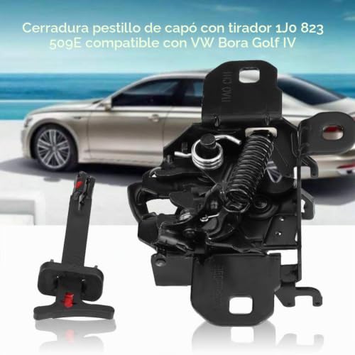 Pestillo de capó con mango 1J0 823 509E para mantenimiento de motor Golf IV 7