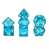 Ce Que Vous Obtenez: Le jeu de des comprend 7 des en acrylique polyedriques: un D4 (20mm/0.79