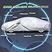 Kayme Sedan Car Cover Fit for Jaguar S-Type (1999-2008) Automobiles All Weather Waterproof, Outdoor Cover Sun Rain Protection, with Lock and Zipper Door.Silver