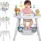 Sinbide Centre d'activités pour bébé, Centre de Jeu d'activités de Saut avec Hauteur réglable, siège pivotant à 360°, Centre de Jeu interactif pour bébés 6+ Mois, Jeu d'Éveil pour Apprendre à Marcher