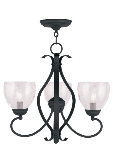 Buy 1 get 1 Livex Lighting 4807-04 Brookside 3-Light Chandelier, Black