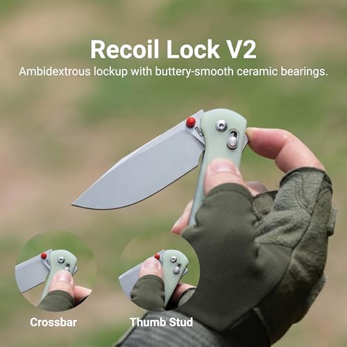 Image of CJRB Bolt Pocket Knife, 3.25'' AR-RPM9 Steel Blade, Glow-in-the-Dark G10