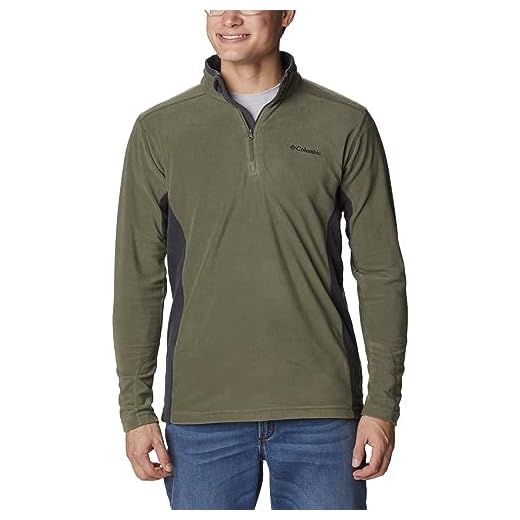 Columbia Klamath Range 2 Half Zip, Sudadera De Forro Polar Hombre, Stone Green/Shark, XXL