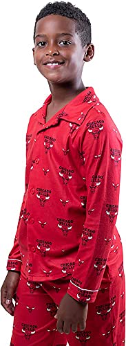 Image of Ultra Game Youth NBA Official 2-Piece Super Soft Button Down Pajamas Set