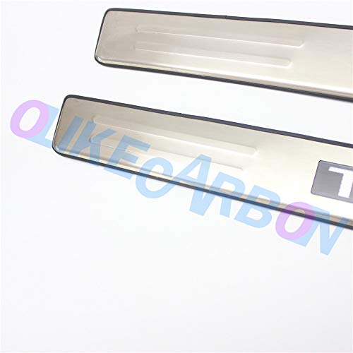 Olike For Nissan Tiida 2004-2011 Car Led Door Sill Scuff Plate Entry Guard Door Sill Protector Trim #TOP3
