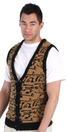80'S Movie Day Off Button Up Costume Sweater Vest #TOP1