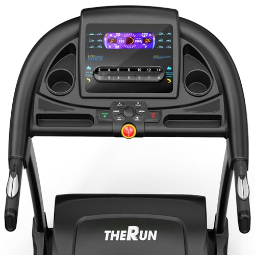 THERUN Incline Treadmill, Treadmills for Running and Walking, 300 lbs Weight Capacity Folding Treadmill with 0-15% Auto Incline, Wide Belt, 3.5HP, App, Heart Rate, Red by THERUN - Image 2