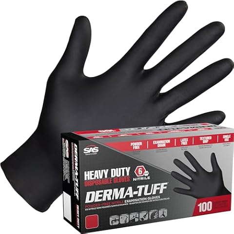 Derma-Tuff Nitrile Disposable Gloves 6 Mil Cover