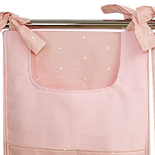 Porta Fraldas e Trecos 3 Peças Poá Rosê para Varão Coleção Cherie