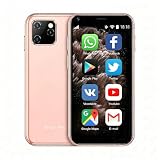 Longben Smartphone mini 3G, schermo 2,5 pollici, doppia SIM, batteria 1000 mAh, sistema Android 8.1 sbloccato, cellulare portatile di riserva (2GB RAM + 16GB ROM, Rosa)