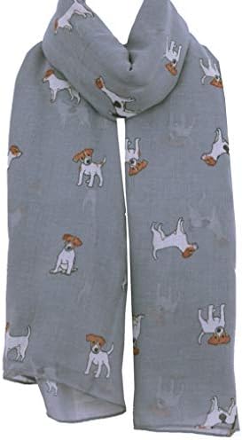 World of Shawls Pug Dog, Dachshund Dogs, Spaniel Dog, Jack Russell Print Scarf - All Seasons Lovely Soft Scarf Wraps Shawl Scarves
