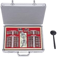 104pcs Optometry Trial Lens Set w Lockable Case, Adjustable Optical Trial Lens Set, Portable Vision Test Trial Lens Set for Eye Optometry Optician