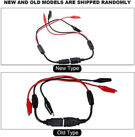 Alligator clips to USB F/M Lead Wire Detector for Multimeter Voltage Capacity Tester Detector